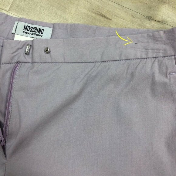 Moschino Cheap And Chic Womens Pants Cropped Bow L - Picture 10 of 11